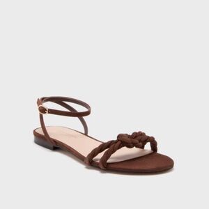 BRAND NEW in BOX brown suede sandals